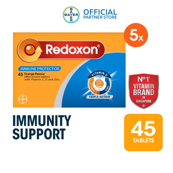 [Bundle of 5] Redoxon Triple Action Orange Effervescent Tablets 45s